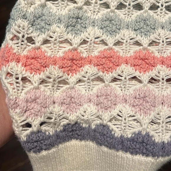 Zara Crochet Boho Striped Vest - Picture 3 of 5